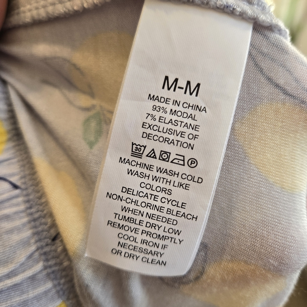 Kate Spade Womens Pocketed Lounge Pants Medium Lemon Pattern - Picture 5 of 5